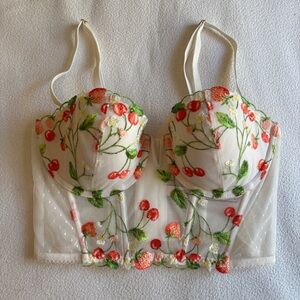 Victoria’s Secret Cherry Strawberry Corset Top